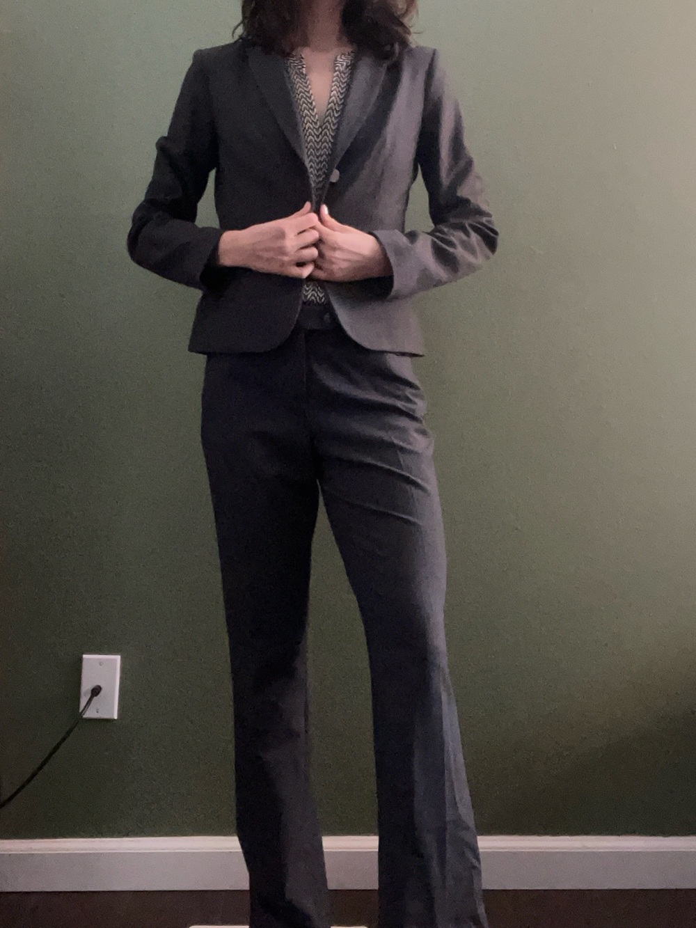 Calvin Klein Women's Gray Blazer and Trouser Set